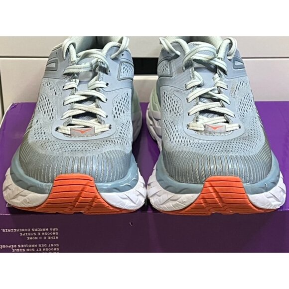 Hoka One One Bondi 7 Women Blue White Orange Size 7.5 Running Shoes Worn No Box - Picture 4 of 8